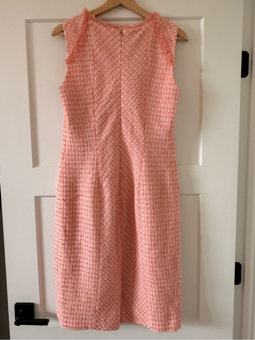 Carolina Herrera Coral Tweed Dress - Picture 2 of 11